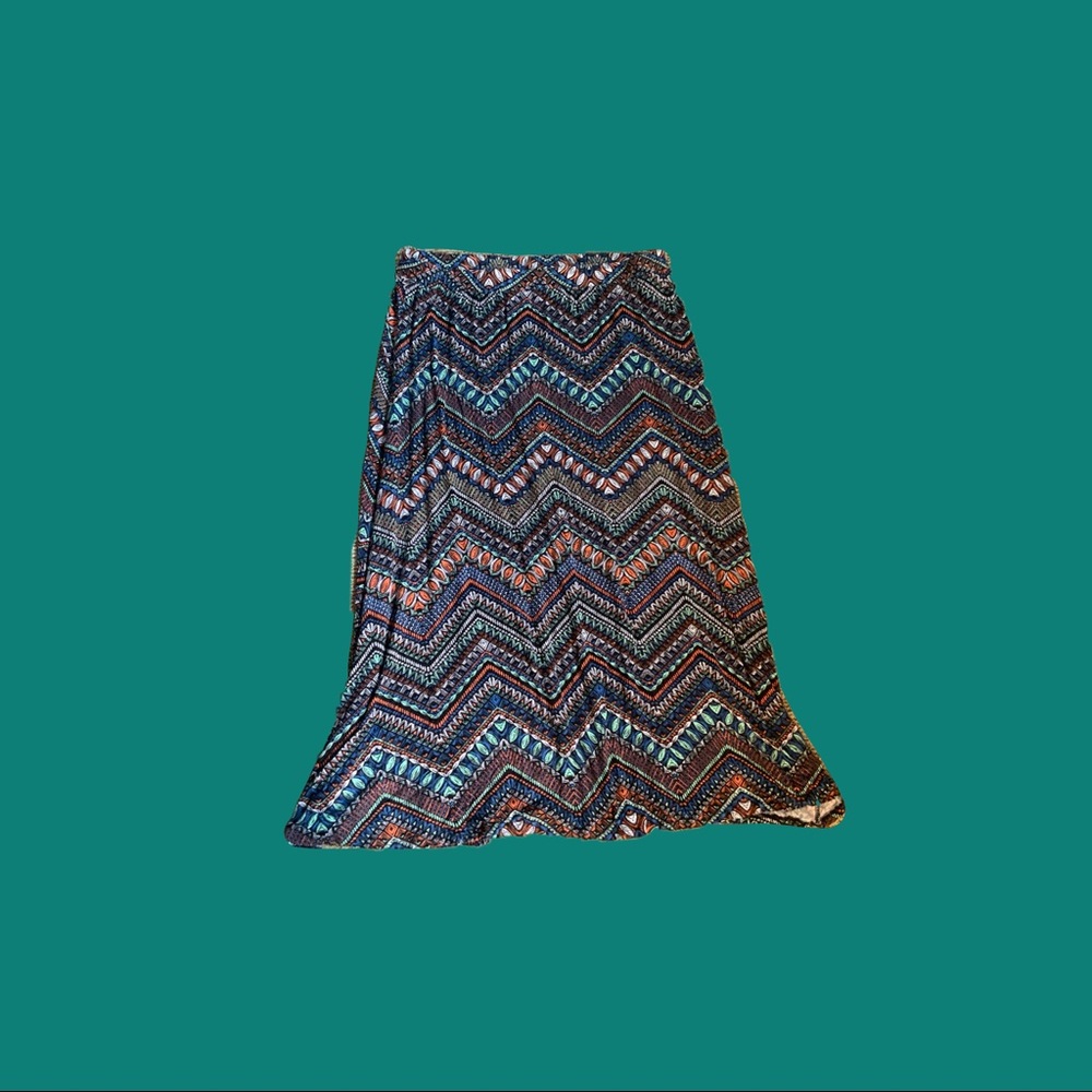 hippy skirt with a really cool colorful pattern